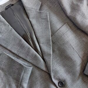 LUCIANI Men's 42S Gray Virgin‎ Wool Blazer Jacket Made in Italy